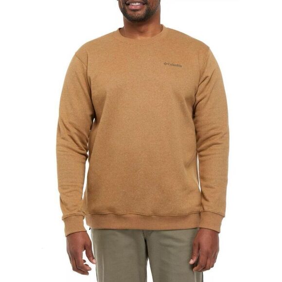 Columbia Mens Hart Mountain II Crewneck Fleece Sweatshirt Delta Brown Large - Picture 1 of 13